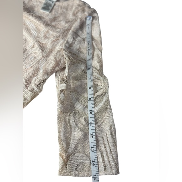 Julia Jordan Blush Pastel Pink Crochet Lace Illusion Sleeve Sheath Shift Dress 6 - Picture 8 of 16